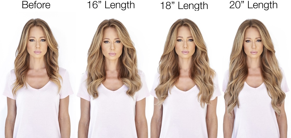 Comparing Hair Extension Lengths