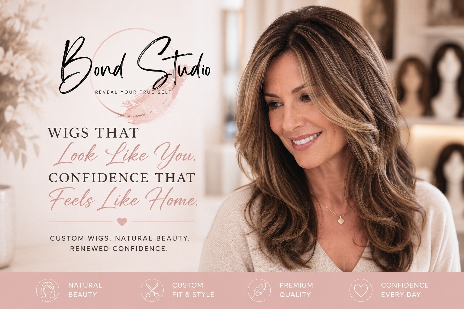 WHEN HAIR LOSS CHANGES YOUR REFLECTION, THE RIGHT WIG CAN HELP YOU SEE YOURSELF AGAIN Luxury Custom Wigs • Natural Beauty • Renewed Confidence - 1